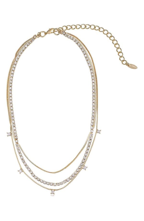 エティカ レディース アクセサリー ネックレス・チョーカー レース Ettika Set of 4 Crystal Chain Link Necklaces GOLD ゴールド