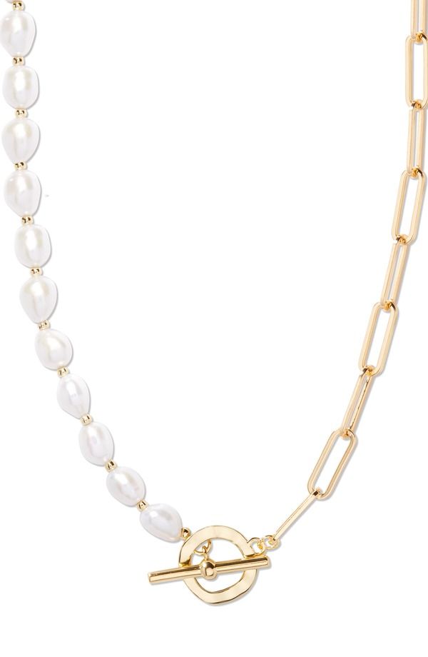 ブルックアンドヨーク レディース アクセサリー ネックレス・チョーカー レース Brook and York Olive Baroque Freshwater Pearl Paper Clip Cha