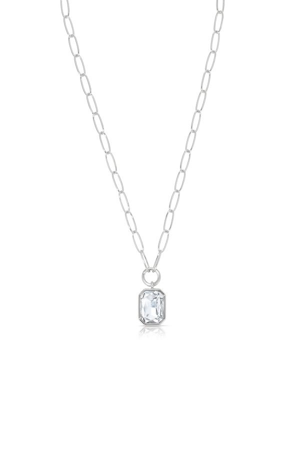 エティカ レディース アクセサリー ネックレス・チョーカー レース Ettika Deco Crystal Pendant Necklace SILVER シルバー