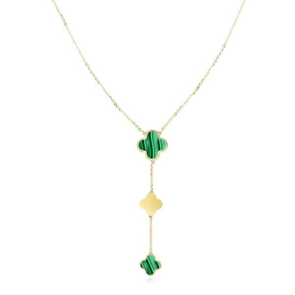 ザラブリー ファインジュエリー レディース アクセサリー ネックレス・チョーカー レース The Lovery Fine Jewelry Malachite Clover Lariat Necklac