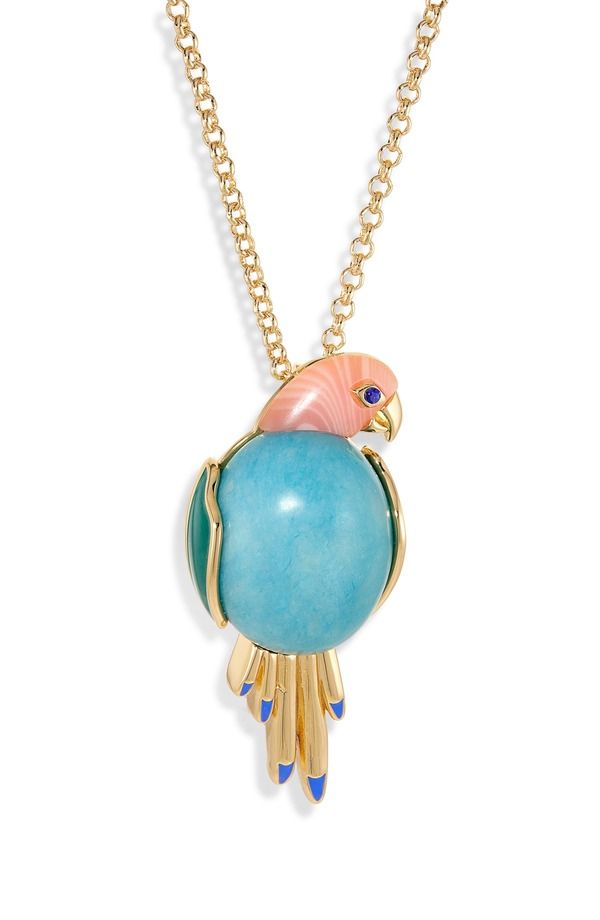 レレ サドイ レディース アクセサリー ネックレス・チョーカー レース Lele Sadoughi Eileen Parrot Convertible Brooch Pendant Necklace