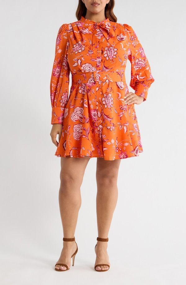 シュガーリップス レディース トップス ワンピース フラワー柄 プラスサイズ シャツ フラワー SUGARLIPS Cosmo Floralong Sleeve Shirtdress Plus ORA 23,850円