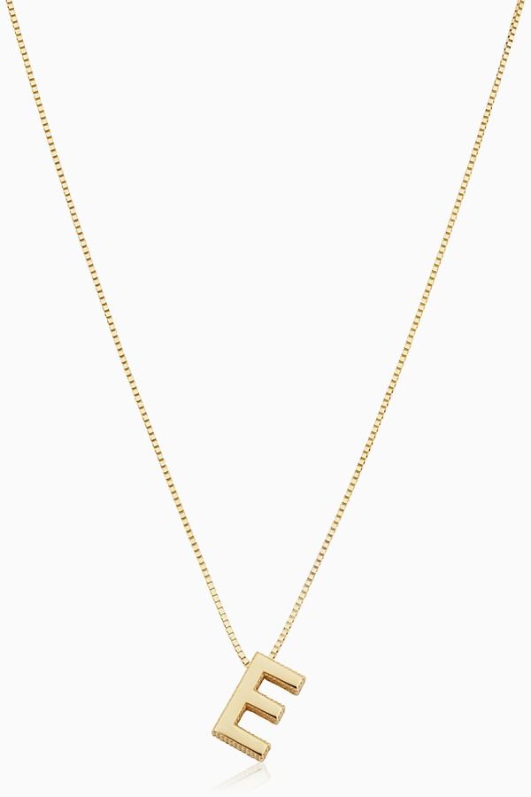オラディナ レディース アクセサリー ネックレス・チョーカー レース Oradina 14K Gold Love Letter Initial Necklace Letter E ゴールド