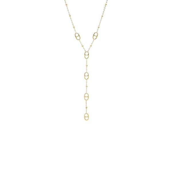 バイ アディナ エデン レディース アクセサリー ネックレス・チョーカー レース BY ADINA EDEN Mariner Chain Drop Link Lariat Necklace Gold