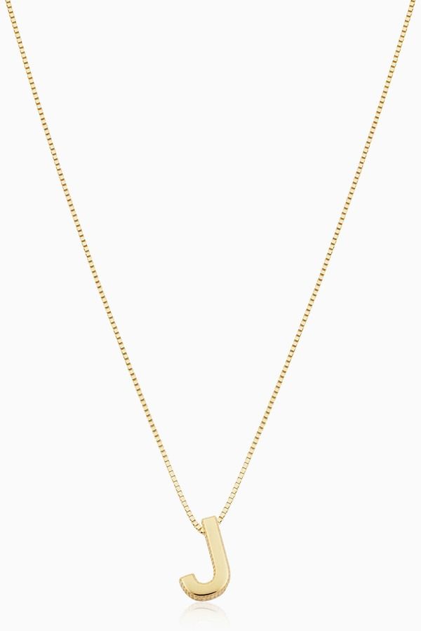 オラディナ レディース アクセサリー ネックレス・チョーカー レース Oradina 14K Gold Love Letter Initial Necklace Letter J ゴールド