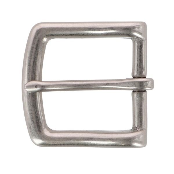 トラファルガー メンズ アクセサリー ベルト Trafalgar 32mm Soft Edged Solid Brass Brushed Nickel Single Prong Buckle Silv