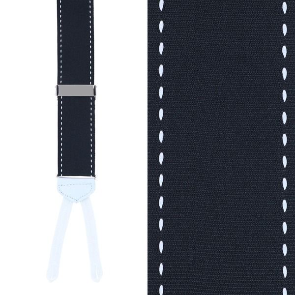 トラファルガー メンズ アクセサリー ベルト Trafalgar Freeman Edge Stitching Runner End Ribbon Suspenders Black ブラック