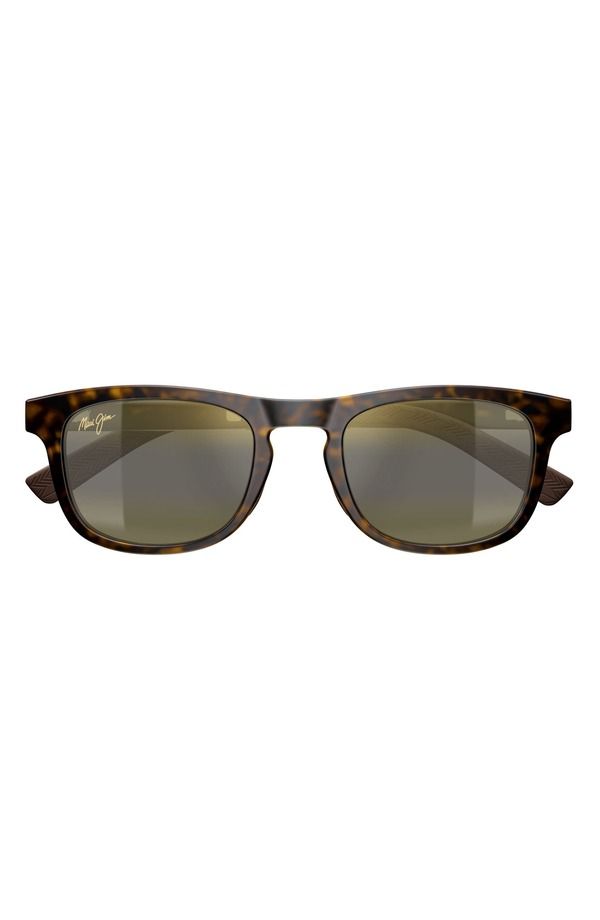 マウイジム レディース アクセサリー サングラス・アイウェア Maui Jim 50mm Polarized Gradient Square Sunglasses BROWN TORTOISE ブラウ