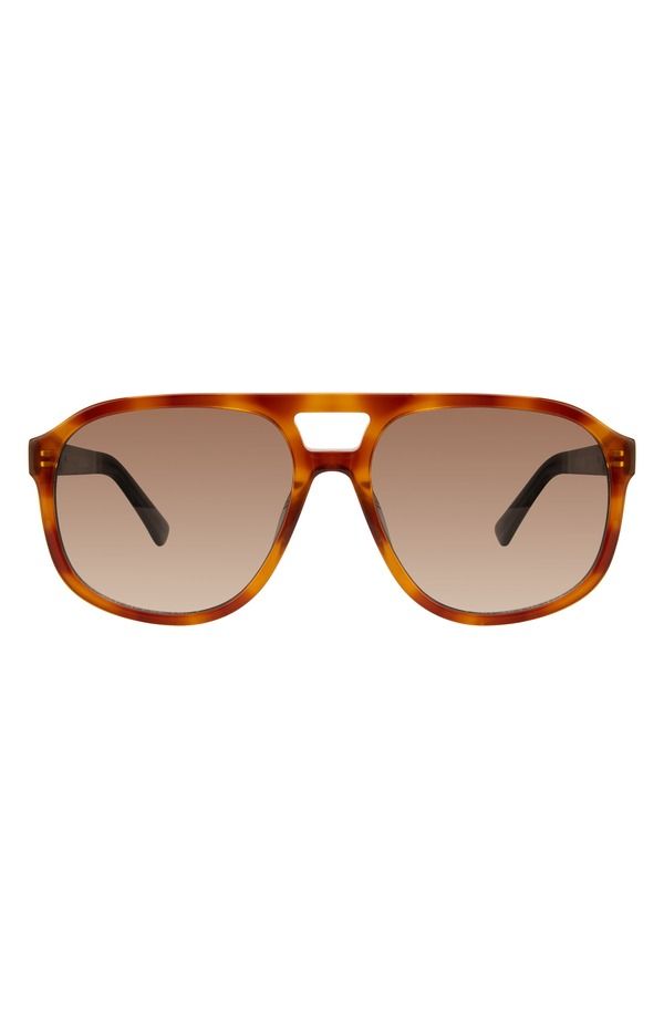 カートジェイガーロンドン レディース アクセサリー サングラス・アイウェア Kurt Geiger London 59mm Aviator Gradient Sunglasses HAVANA BRO