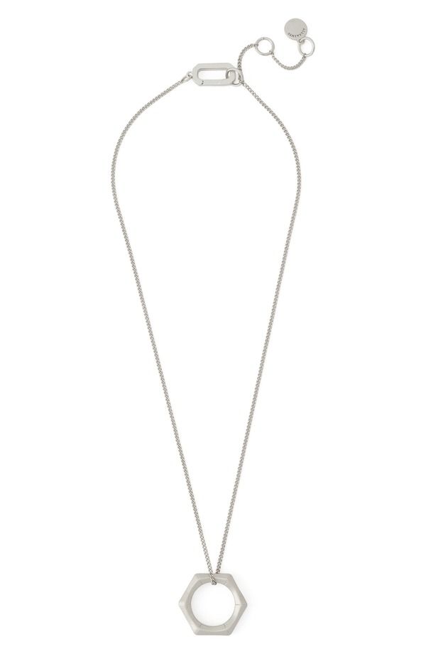 オールセインツ レディース アクセサリー ネックレス・チョーカー レース AllSaints Bamboo Texture Pendant Necklace WARM SILVER シルバー