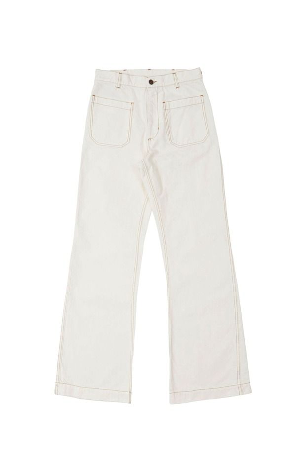 フォルテラ レディース ボトムス デニムパンツ Fortela JoelleT Wide Fit Light Denim Trousers Ecru エクリュ