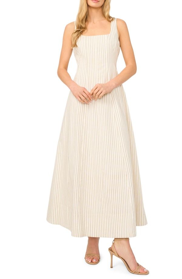 ハロゲン レディース トップス ワンピース ノースリーブ マキシ Halogen Sleeveless Maxi Dress ANTIQUE WHITE ホワイト