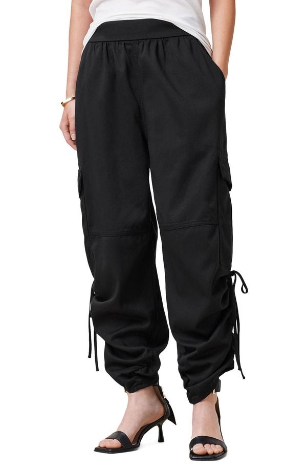 オールセインツ レディース ボトムス カジュアルパンツ カーゴパンツ ギャザー AllSaints Kaye Ruched Cargo Pants BLACK ブラック 28,470円