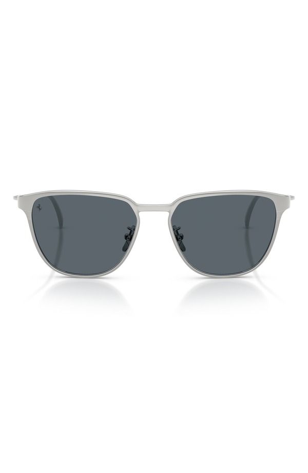 フェラーリ レディース アクセサリー サングラス・アイウェア Ferrari 56mm Square Sunglasse sILVER MATTE BLUE CRYSTAL ブルー