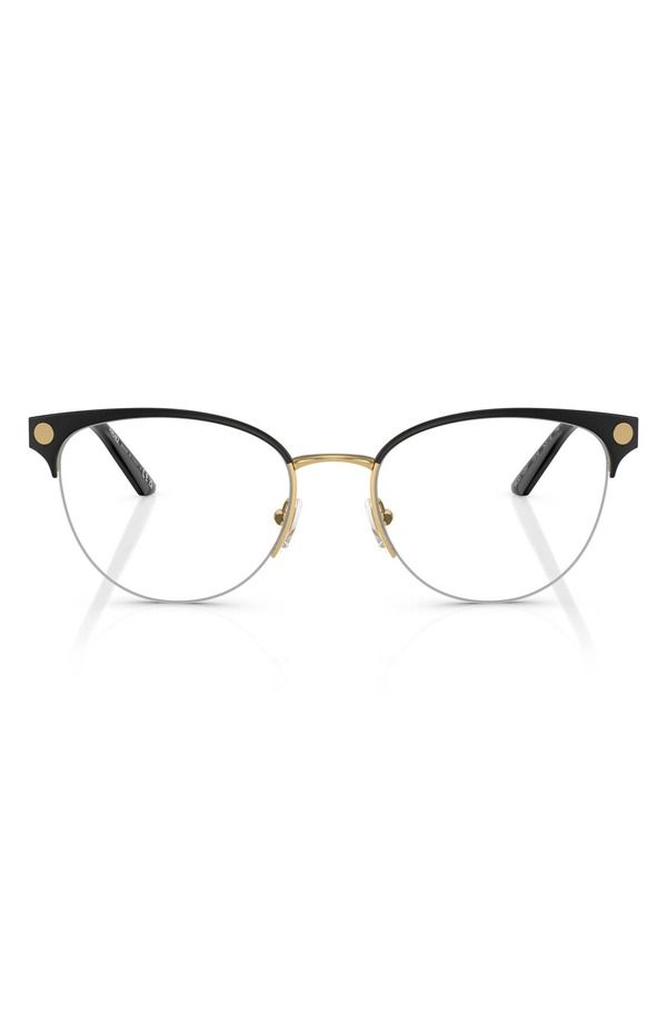 ヴェルサーチ レディース アクセサリー サングラス・アイウェア Versace 53mm Cat Eye Optical Glasses BLACK GOLD ブラック