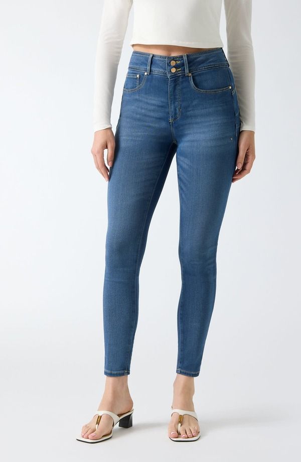 ゲス レディース ボトムス デニムパンツ アンクル ジーンズ GUESShape Up Ankle Skinny Jeans BLUE ブルー