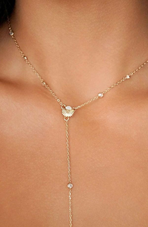 エティカ レディース アクセサリー ネックレス・チョーカー レース Ettika Santorini Shell YNecklace GOLD ゴールド