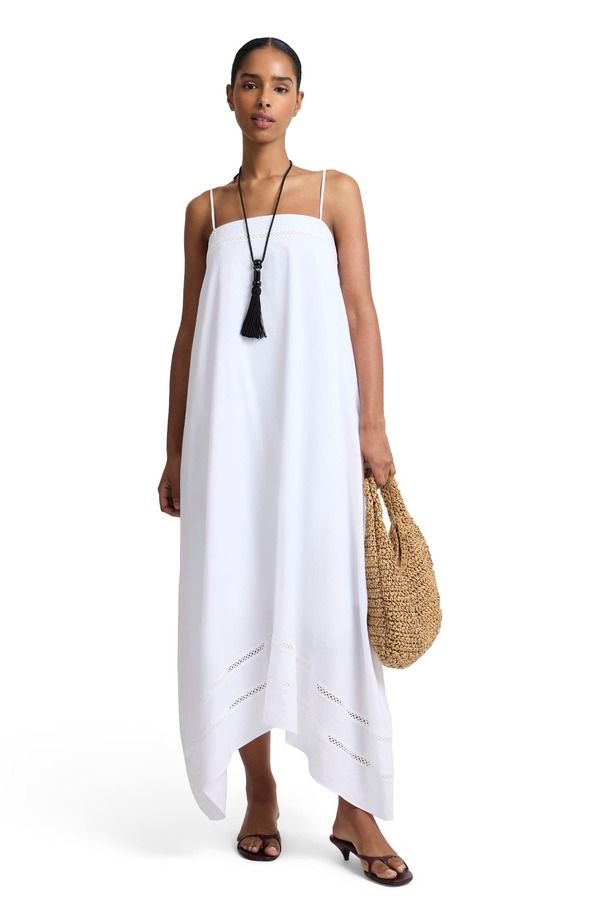 オニア レディース ボトムス カジュアルパンツ Onia Square Neck Handkerchief Dress White ホワイト 65,340円