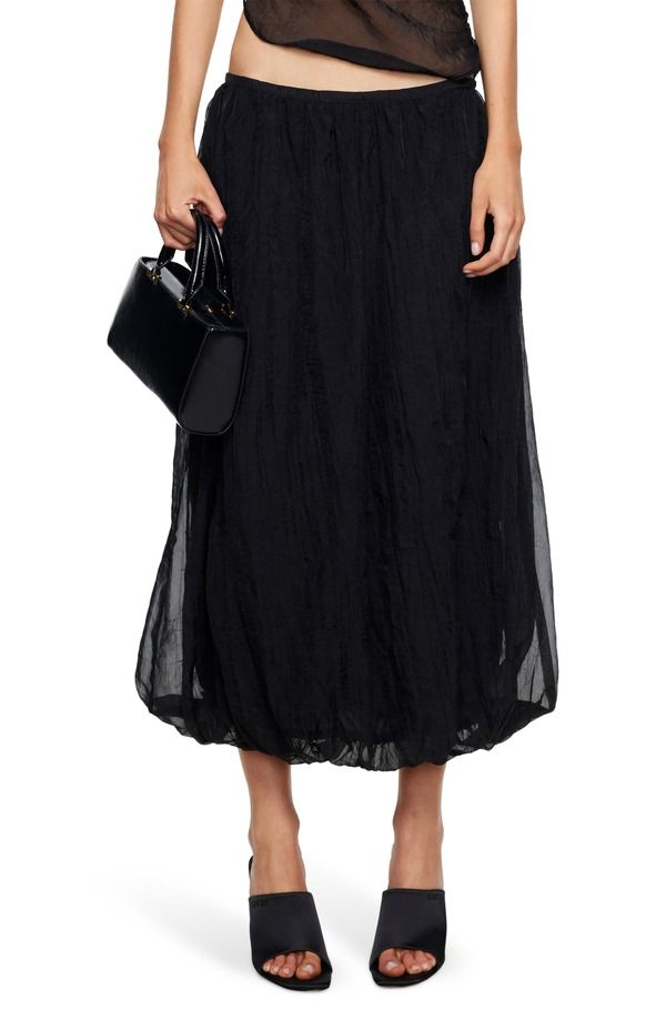 ライオネス レディース ボトムスカート ミディ LIONESS Intuition Bubble Hemidi Skirt NOIR 14,610円