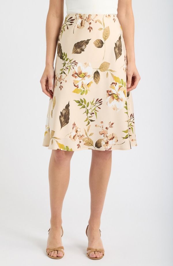 タハリエーエスエル レディース ボトムスカート フラワー柄 プチ プリント ミディ サテン フラワー Tahari ASL Floral Print Satin Midi Skirt Petite S