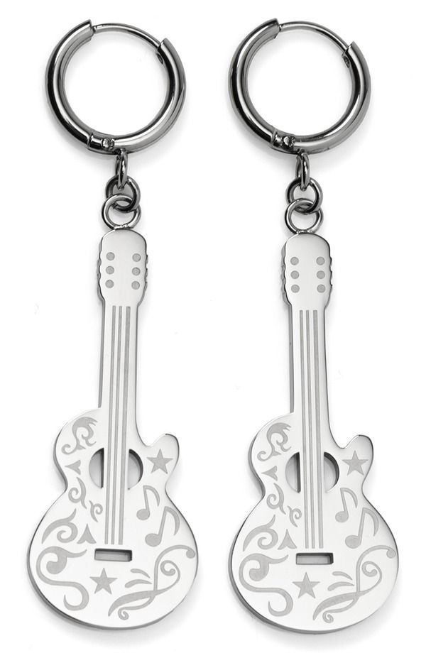 カフリンク メンズ アクセサリー ピアス・イヤリング Cufflinks Inc Grand Ole Opry Guitar Earring sILVER シルバー