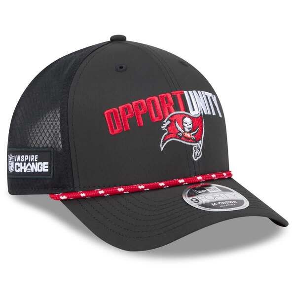 ニューエラ メンズ アクセサリー 帽子 Mens New Era Black Tampa Bay Buccaneers 2025 Inspire Change 9FORTY MCrown Adjust