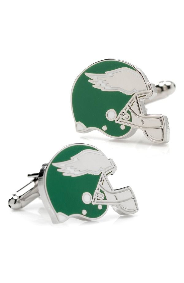 カフリンク メンズ アクセサリー カフスボタン Cufflinks Inc NFL Philadelphia Eagles Retro Helmet Lapel Pin GREEN グリーン