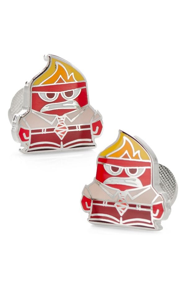 カフリンク メンズ アクセサリー カフスボタン Cufflinks Inc Inside Out Anger Cuff Links RED レッド