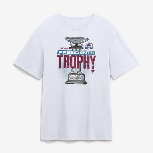ファナティクス メンズ トップス Tシャツ Mens Fanatics White Colorado Avalanche 2026 Presidents Trophy Winner TShirt Wh