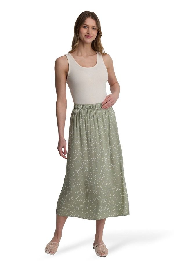 テンツリー レディース ボトムスカート tentree Yaletown Skirt Light MossBloom Floral
