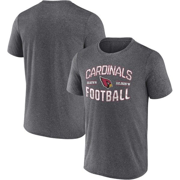 ファナティクス メンズ トップス Tシャツ Mens Fanatics Branded Heathe red Charcoal Arizona Cardinals Wanto Play TShirt