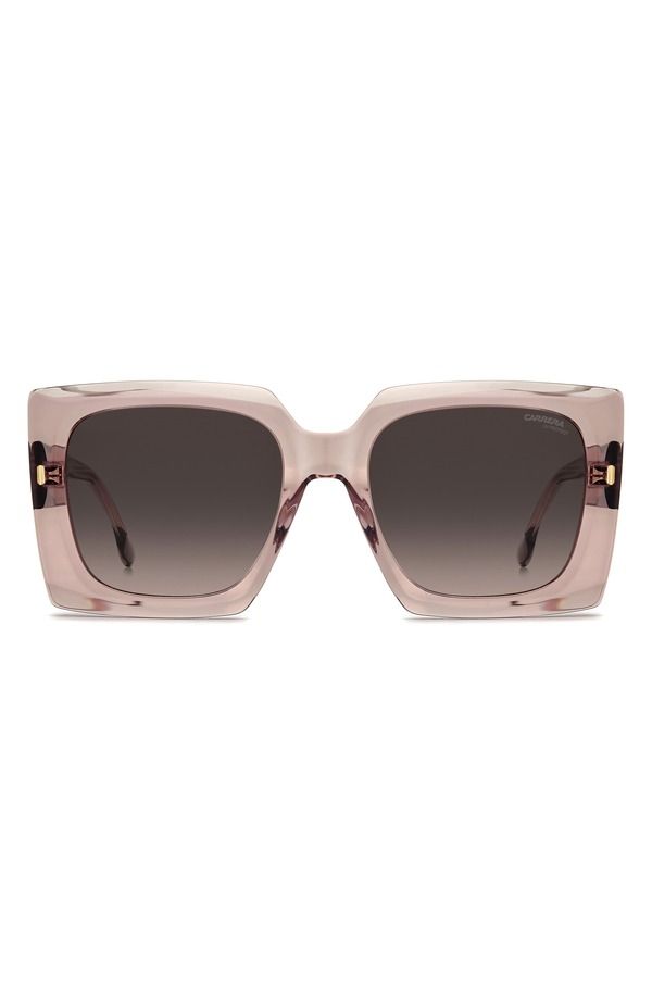カレラ レディース アクセサリー サングラス・アイウェア Carrera Eyewear 55mm Rectangular Sunglasses NATURAL BROWN ブラウン