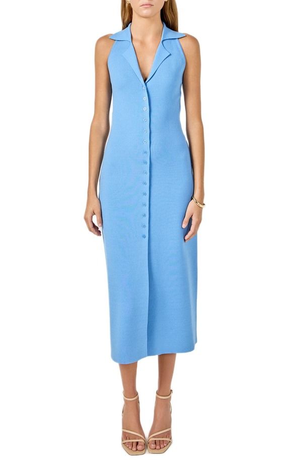 エンドレスローズ レディース トップス ワンピース ミディ セーター ノースリーブ Endless Rose Sleeveless Midi Sweater DressKY BLUE ブルー