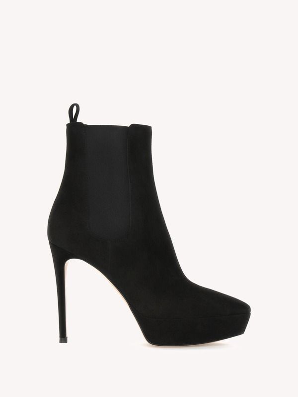 ジャンヴィト ロッシ レディース シューズ スニーカー ブーツ Gianvito Rossi Kim Booties Women Black Suede ブラック