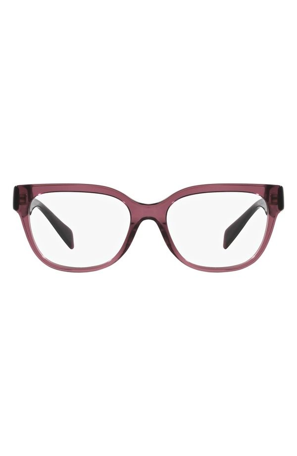 ヴェルサーチ レディース アクセサリー サングラス・アイウェア Versace 54mm Pillow Optical Glasses TRANSPARENT VIOLET バイオレット