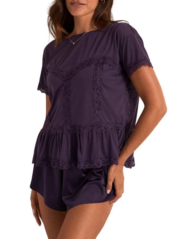 アドアミー レディース アンダーウェア ナイトウェア Adore Me Patrice Pajama Set Dark purple パープル
