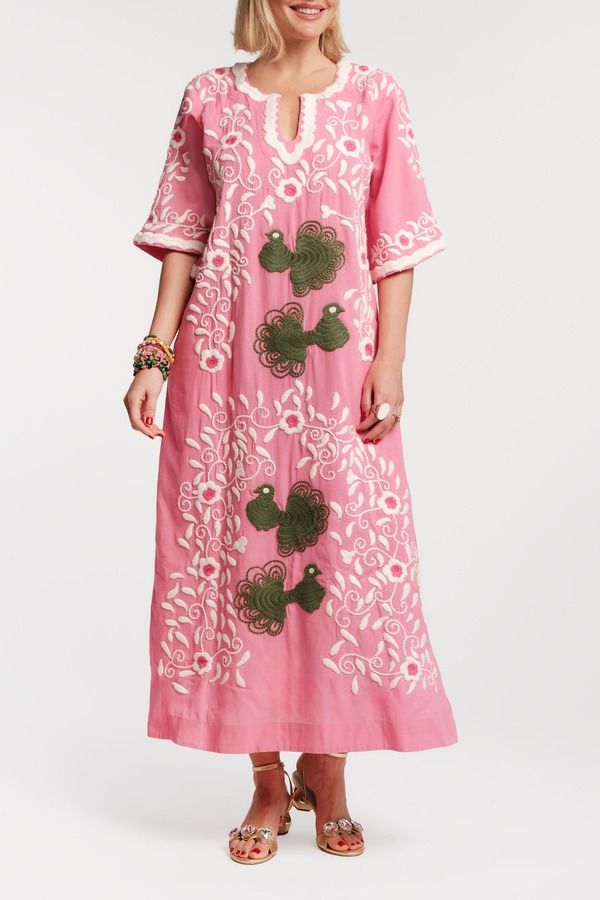 フランセスバレンタイン レディース トップス ワンピース Frances Valentine Peacock Caftan PinkMulti ピンク