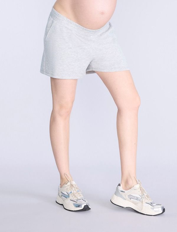 マザーフッドマタニティー レディース ボトムス ハーフパンツ・ショーツ シャーリング MOTHERHOOD MATERNITY Smocked Waist Short Maternity Heathe