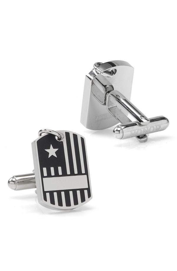 カフリンク メンズ アクセサリー カフスボタン Cufflinks Inc Antiqued Silver Military Tag Cuff Link sILVER シルバー