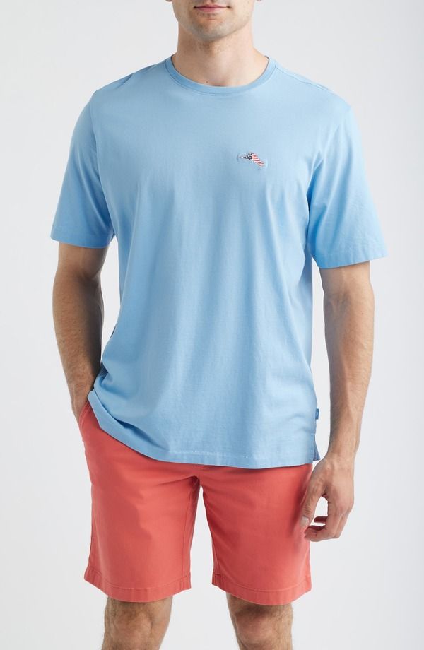 トッミーバハマ メンズ トップス Tシャツ トール コットン Tommy Bahama Bali Skyline Americana Pima Cotton TShirt Big Tall CHAMB 17,985円
