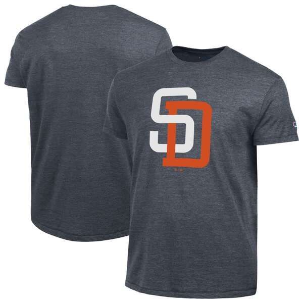 チャンピオン メンズ トップス Tシャツ ロゴ Mens Champio navy San Diego Padres Cooperstown Logo TriBlend TShirt Navy ネイビ 11,300円
