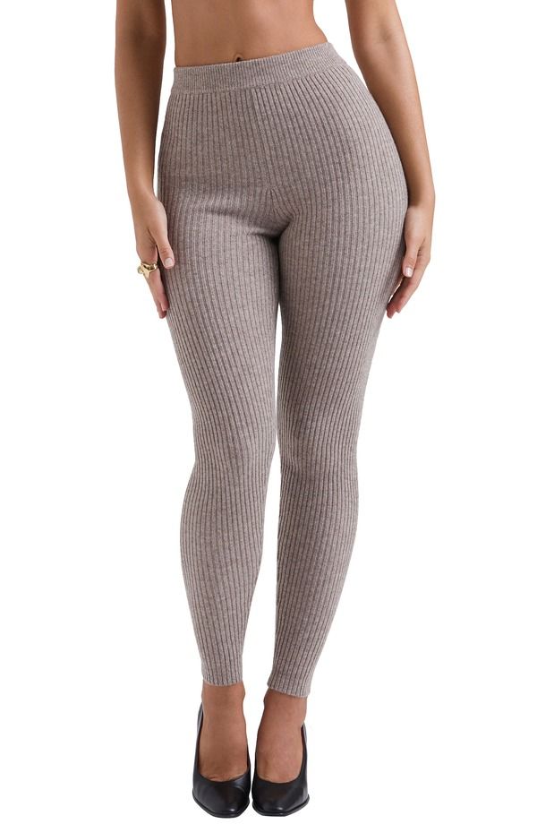ハウスオブシービー レディース ボトムス カジュアルパンツ ウール セーター レギンス ニット HOUSE OF CB Rosmina Sweater Knit Wool Rib Leggings G