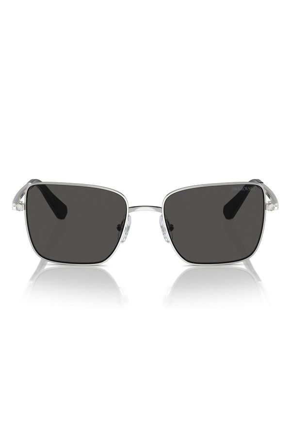 スワロフスキー メンズ アクセサリー サングラス・アイウェア Swarovski Matric 56mm Round Sunglasse sILVER シルバー