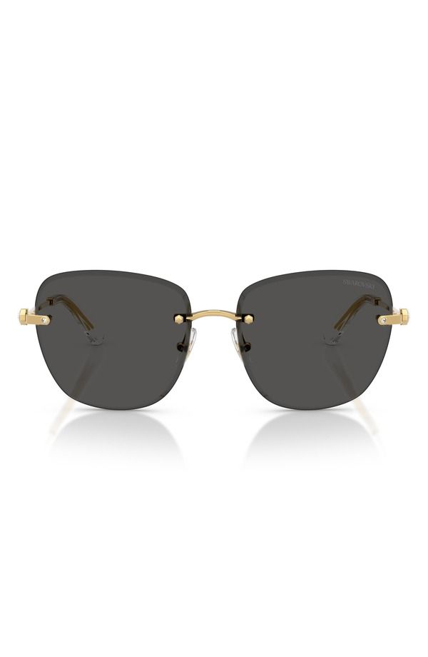 スワロフスキー レディース アクセサリー サングラス・アイウェア Swarovski 58mm Gradient Square Sunglasses GOLD DARK GREY グレー