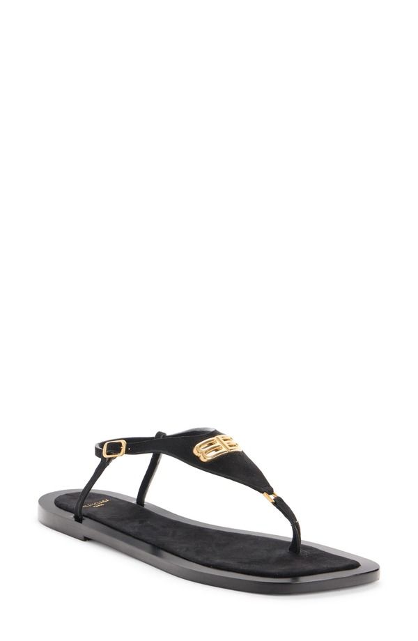 バレンシアガ レディース シューズ スニーカー サンダル Balenciaga Riva Thong Sandal Women BLACK ブラック