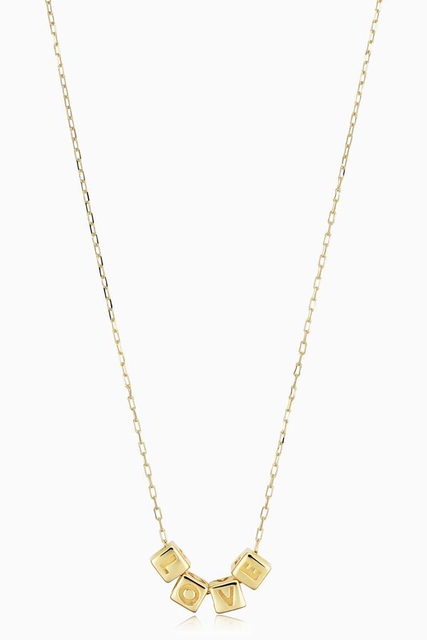 オラディナ レディース アクセサリー ネックレス・チョーカー レース Oradina 14K Yellow Gold Love Cubed Necklace Yellow Gold イエロー