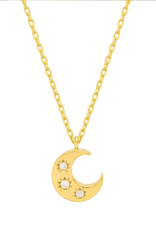 エステラバートレット レディース アクセサリー ネックレス・チョーカー レース Estella Bartlett 3Stone Moon Pendant Necklace GOLD ゴールド