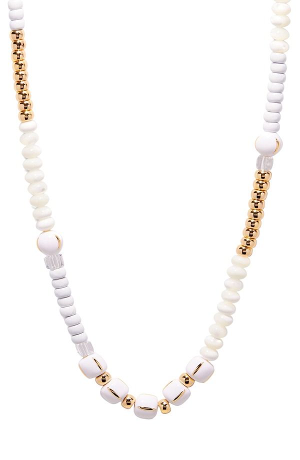 ブルックアンドヨーク レディース アクセサリー ネックレス・チョーカー レース Brook and York Paloma Beaded Necklace GOLD WHITE ホワイト