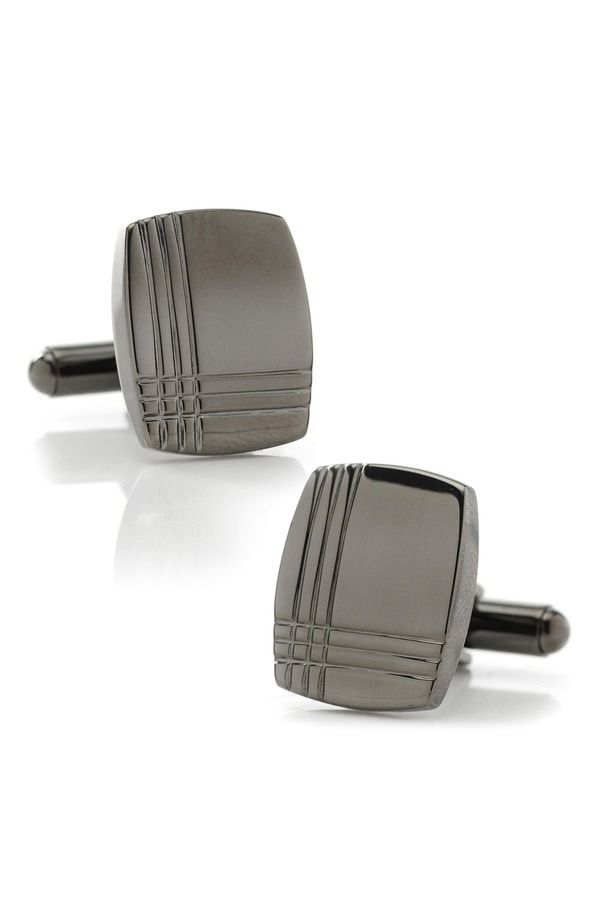 カフリンク メンズ アクセサリー カフスボタン Cufflinks Inc Tartan Gunmetal Cuff Links GUNMETAL ガンメタル