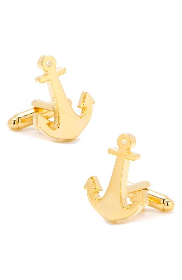 カフリンク メンズ アクセサリー カフスボタン Cufflinks Inc Gold Anchor Cuff Links GOLD ゴールド